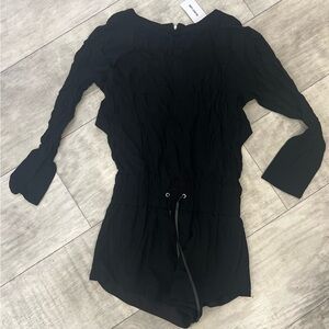 Black Helmut Lang Long Sleeve Romper